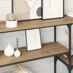 vidaXL Wandtafel Artisan Eiken 150 x 29 x 76,5 cm Bewerkt hout