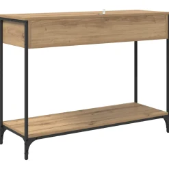 vidaXL Wandtafel Artisan Eiken 100 x 34,5 x 75 cm Bewerkt hout