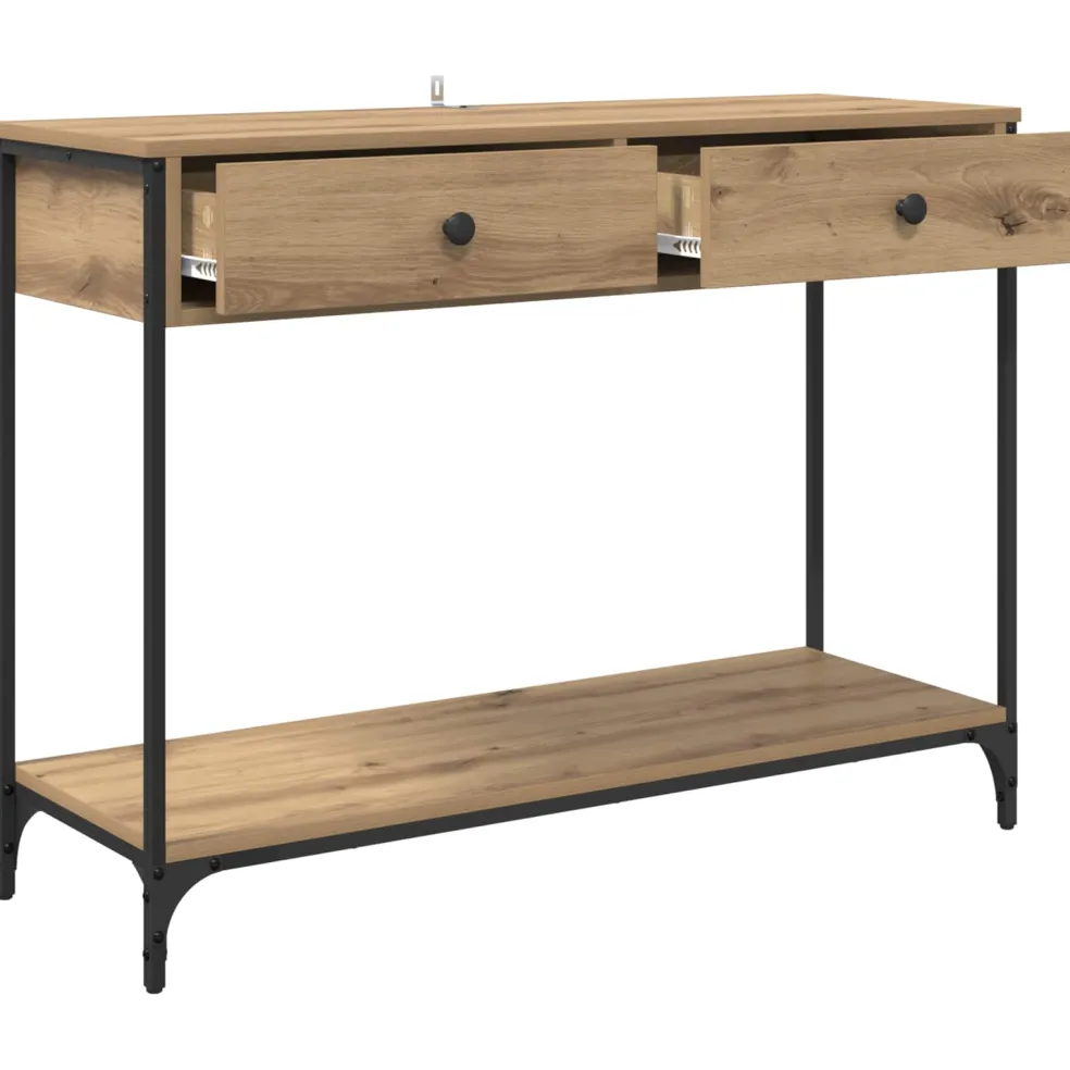 vidaXL Wandtafel Artisan Eiken 100 x 34,5 x 75 cm Bewerkt hout