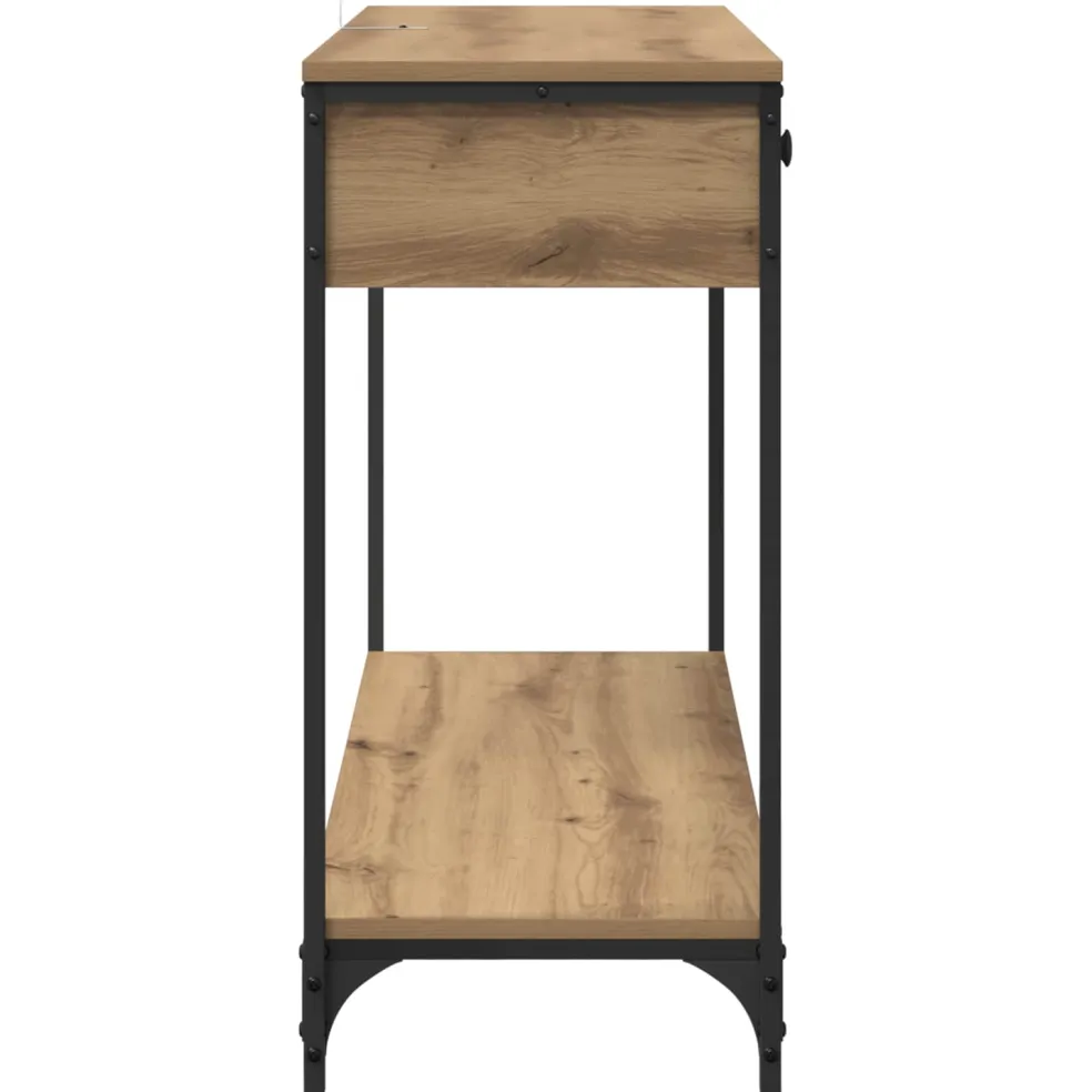 vidaXL Wandtafel Artisan Eiken 100 x 34,5 x 75 cm Bewerkt hout