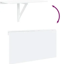 vidaXL Wandtafel inklapbaar 100x60 cm wit