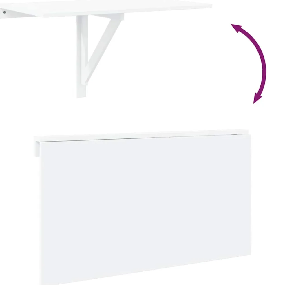 vidaXL Wandtafel inklapbaar 100x60 cm wit