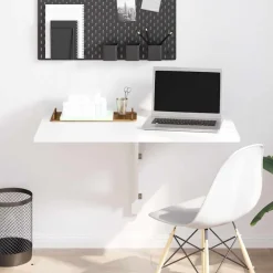 vidaXL Wandtafel inklapbaar 100x60 cm wit