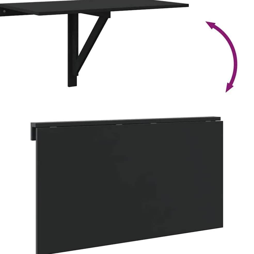 vidaXL Wandtafel inklapbaar 100x60x56 cm bewerkt hout gerookt eiken
