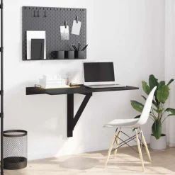 vidaXL Wandtafel inklapbaar 100x60x56 cm bewerkt hout gerookt eiken