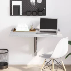 vidaXL Wandtafel inklapbaar 100x60 cm eikenkleurig