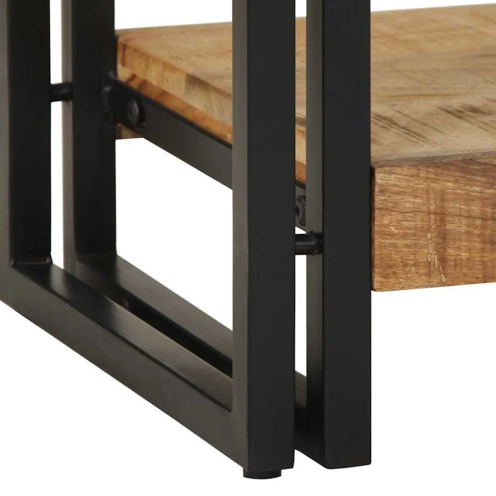 vidaXL Wandtafel met lade Bruin 120 x 33 x 75 cm Massief Mango Hout