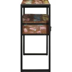 vidaXL Wandtafel Multikleur 120 x 33 x 75 cm Massief Gerecycled Hout