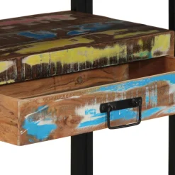 vidaXL Wandtafel Multikleur 120 x 33 x 75 cm Massief Gerecycled Hout