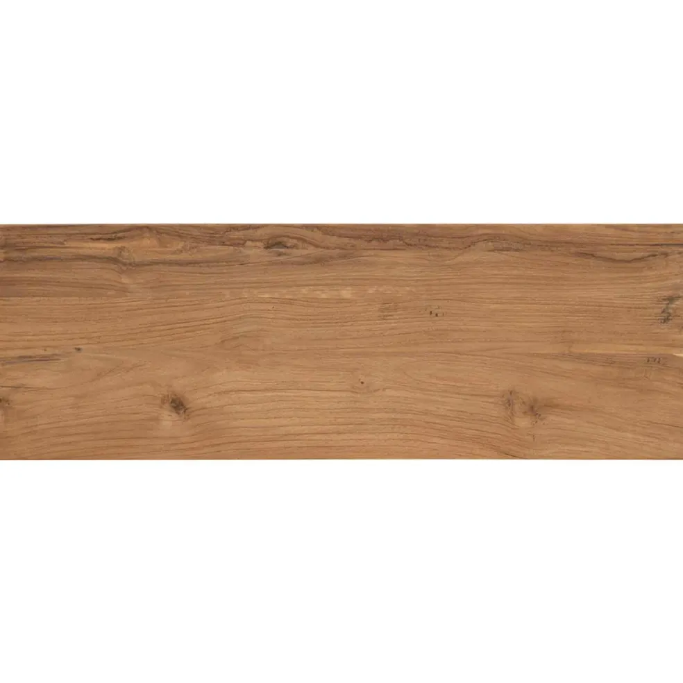 vidaXL Wandtafel Naturel 90 x 30 x 80 cm Massief Teakhout