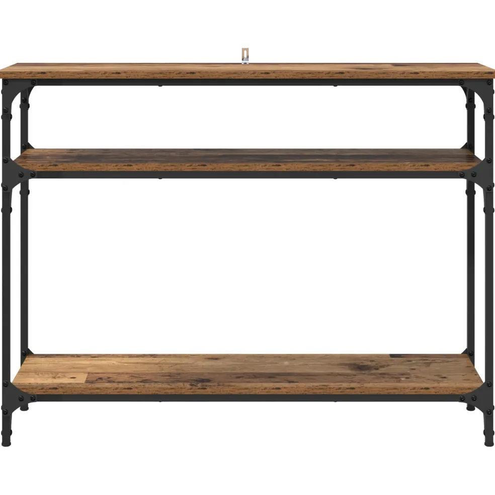 vidaXL Wandtafel Oud Hout 100 x 29 x 75 cm Bewerkt hout