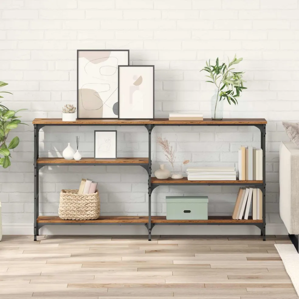 vidaXL Wandtafel Oudhout 150 x 29 x 76,5 cm Bewerkt hout