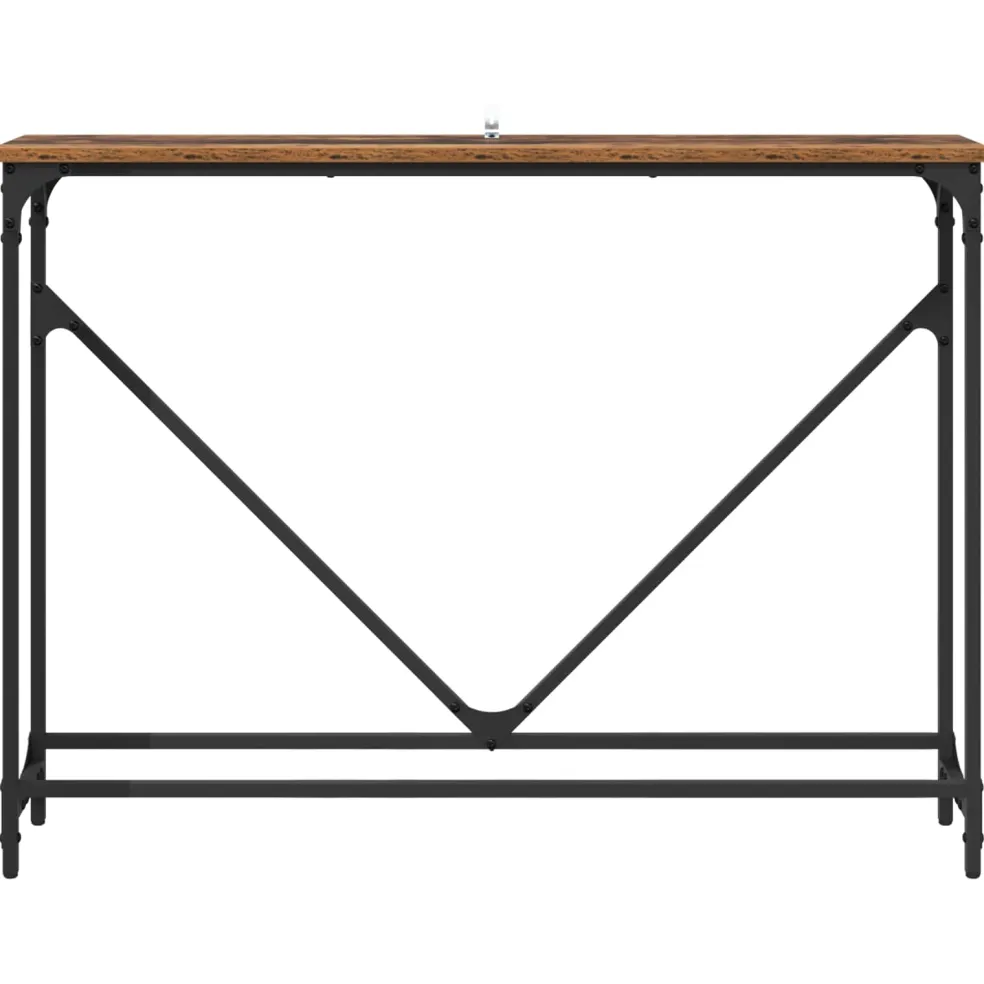 vidaXL Wandtafel Oud Hout 102 x 23 x 75 cm Bewerkt hout