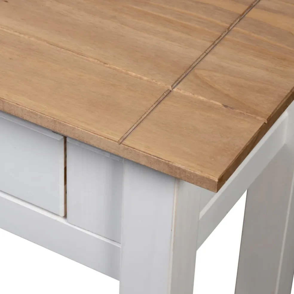 vidaXL Wandtafel Panama Range 110x40x72 cm massief grenenhout wit