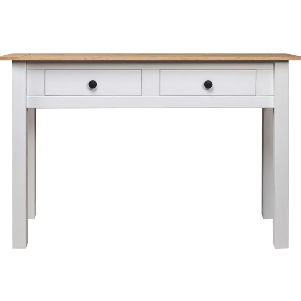 vidaXL Wandtafel Panama Range 110x40x72 cm massief grenenhout wit