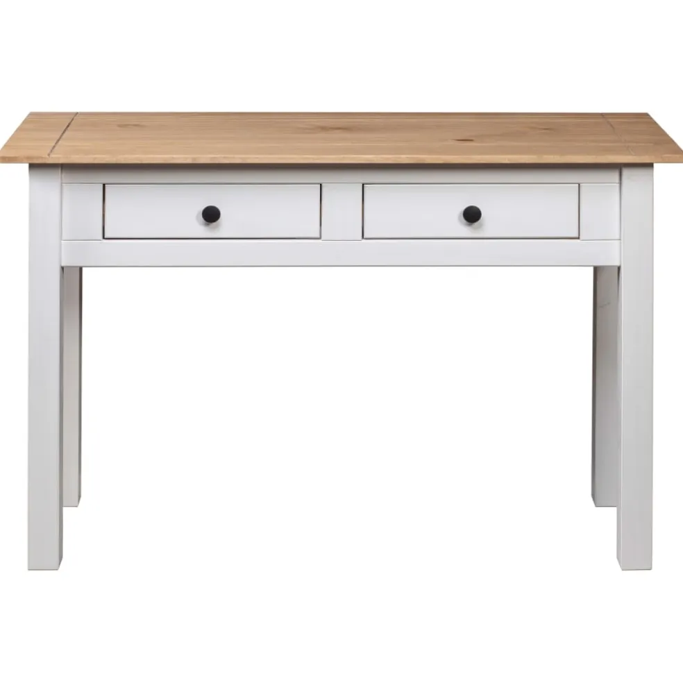 vidaXL Wandtafel Panama Range 110x40x72 cm massief grenenhout wit