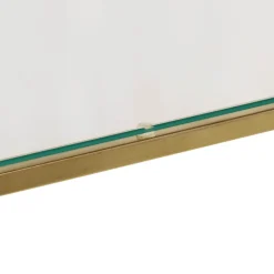 vidaXL Wandtafel roestvrijstaal en gehard glas goudkleurig