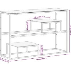 vidaXL Wandtafel roestvrijstaal en gehard glas goudkleurig