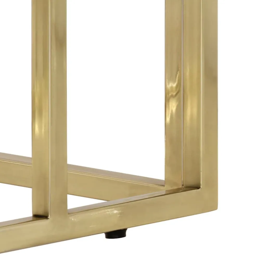 vidaXL Wandtafel roestvrijstaal en gehard glas goudkleurig