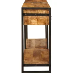 vidaXL Wandtafels 2 st Bruin 161 x 33 x 75 cm Massief Mango Hout