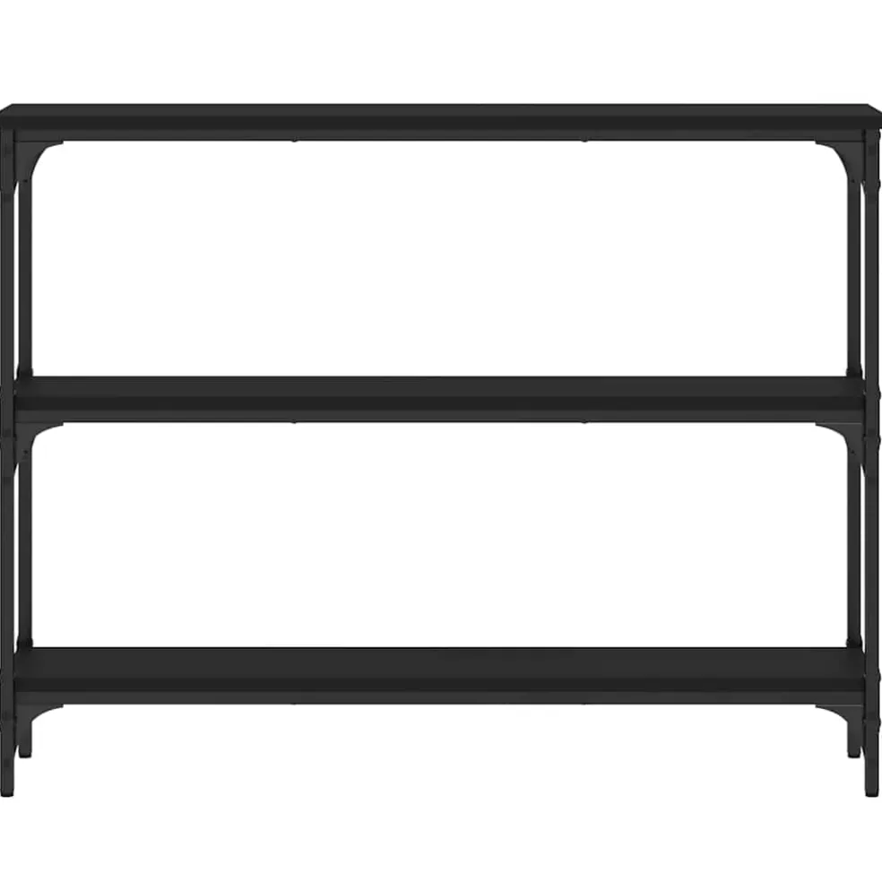 vidaXL Wandtafel 100x22,5x75 cm bewerkt hout zwart