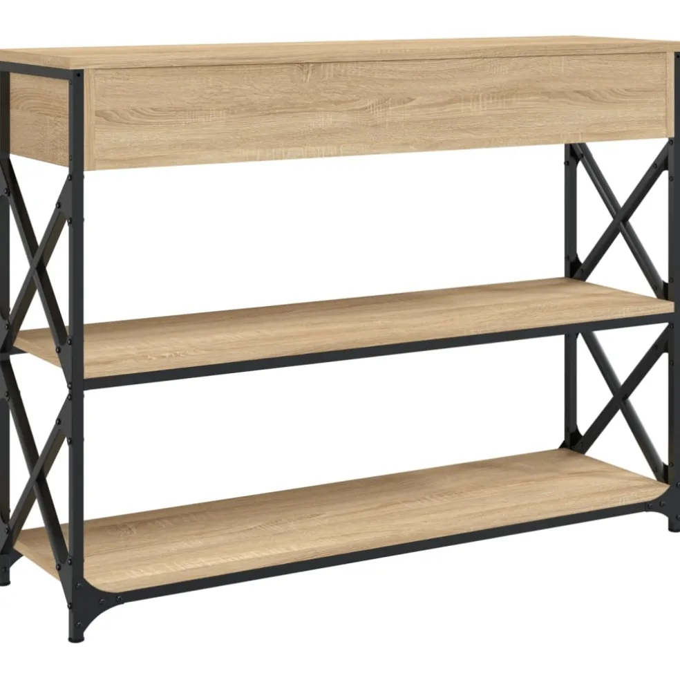 vidaXL Wandtafel 100x28x75 cm bewerkt hout sonoma eikenkleurig