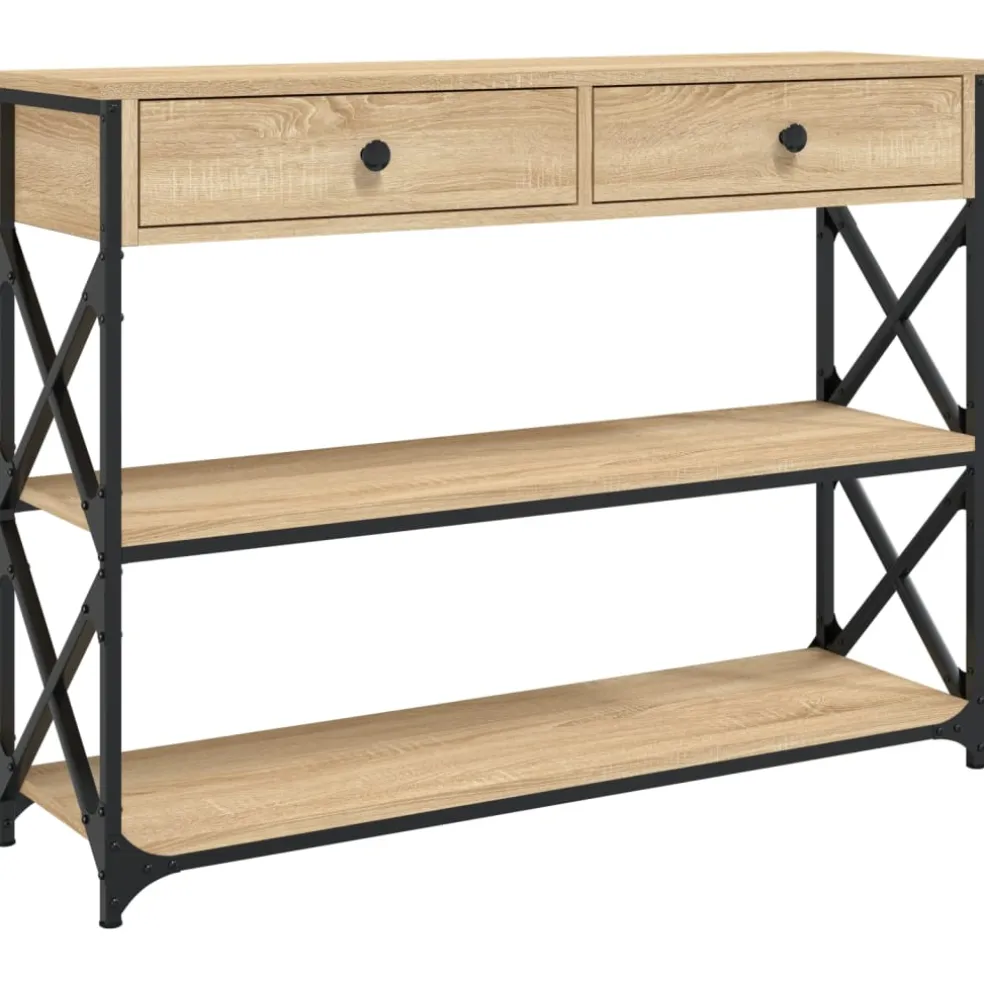vidaXL Wandtafel 100x28x75 cm bewerkt hout sonoma eikenkleurig