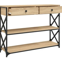 vidaXL Wandtafel 100x28x75 cm bewerkt hout sonoma eikenkleurig