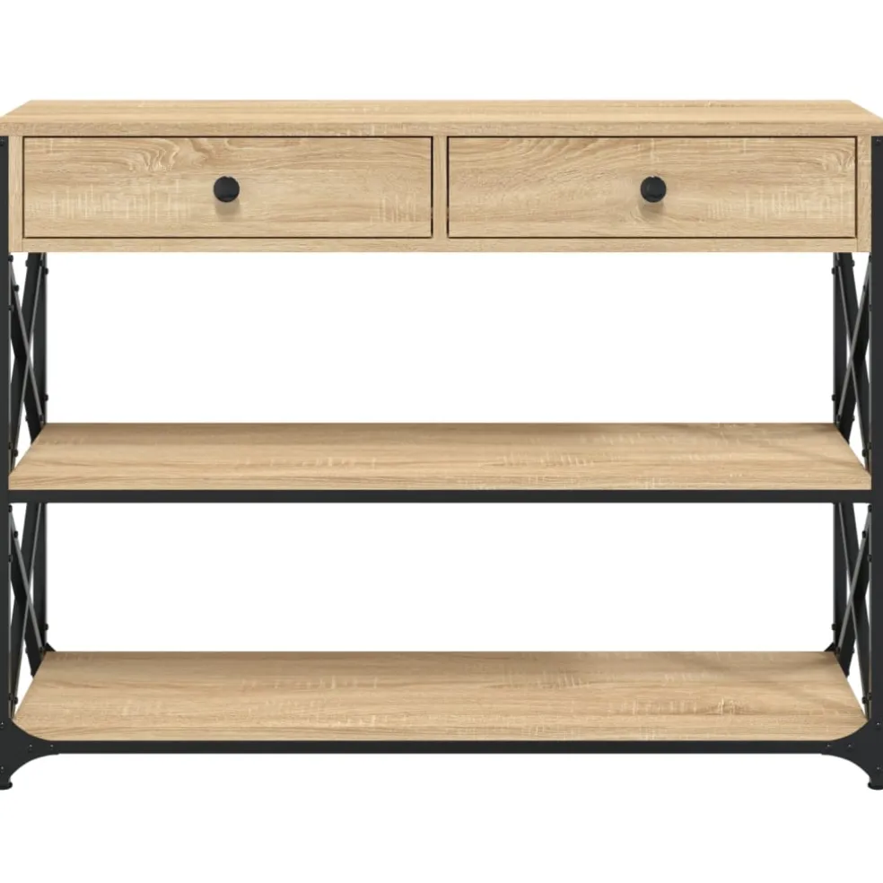 vidaXL Wandtafel 100x28x75 cm bewerkt hout sonoma eikenkleurig