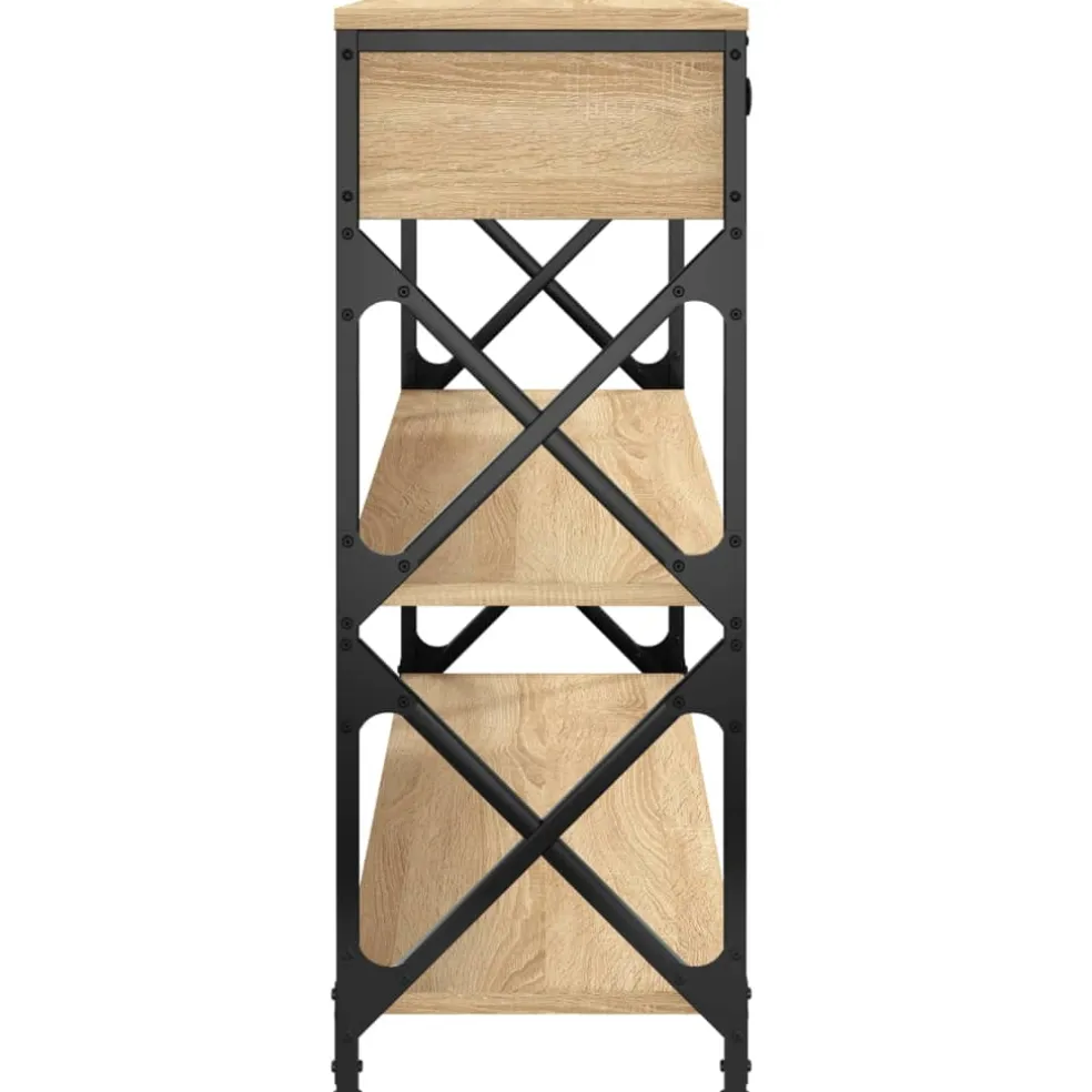 vidaXL Wandtafel 100x28x75 cm bewerkt hout sonoma eikenkleurig