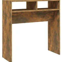 vidaXL Wandtafel 78x30x80 cm bewerkt hout gerookt eikenkleurig
