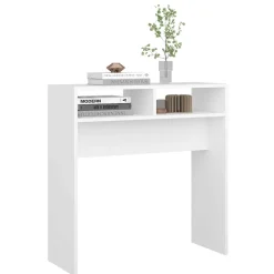 vidaXL Wandtafel 78x30x80 cm bewerkt hout wit