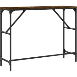 vidaXL Wandtafel 100x32x75 cm bewerkt hout gerookt eikenkleurig