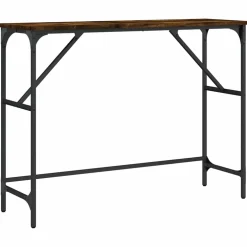 vidaXL Wandtafel 100x32x75 cm bewerkt hout gerookt eikenkleurig