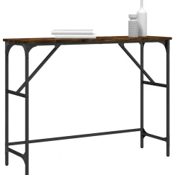 vidaXL Wandtafel 100x32x75 cm bewerkt hout gerookt eikenkleurig