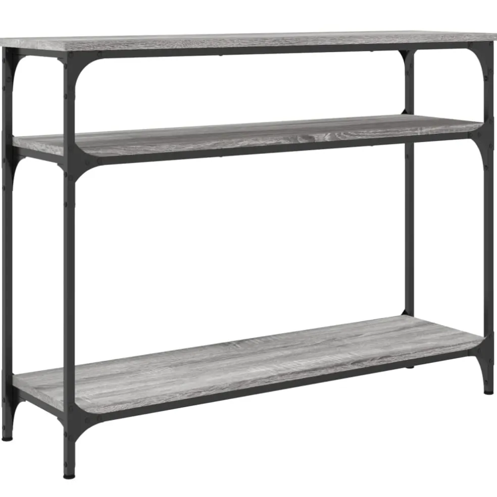 vidaXL Wandtafel 100x29x75 cm bewerkt hout grijs sonoma eikenkleurig