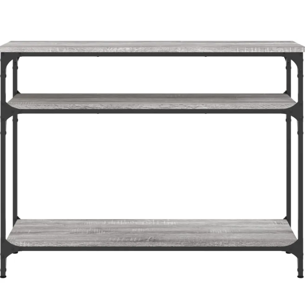 vidaXL Wandtafel 100x29x75 cm bewerkt hout grijs sonoma eikenkleurig