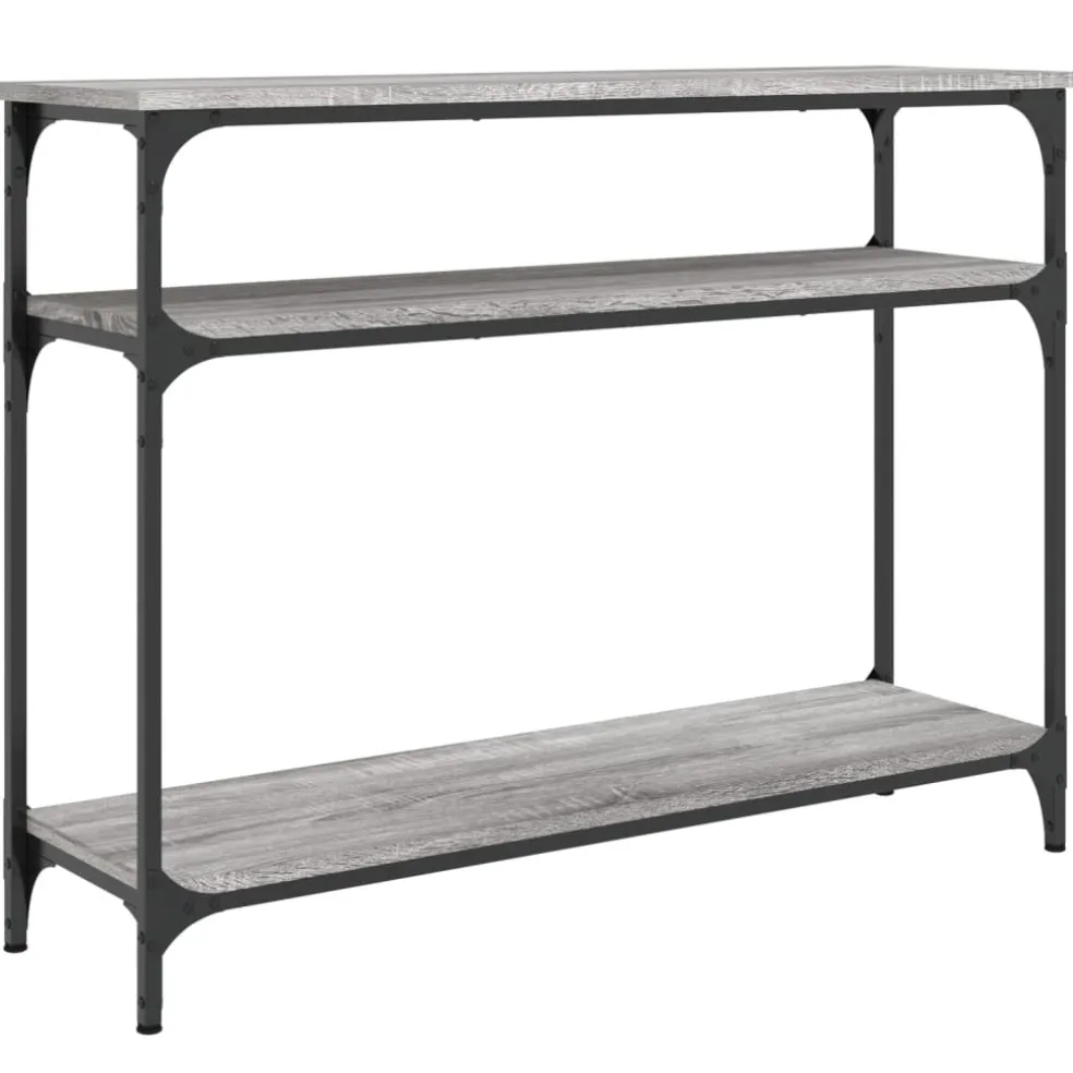 vidaXL Wandtafel 100x29x75 cm bewerkt hout grijs sonoma eikenkleurig
