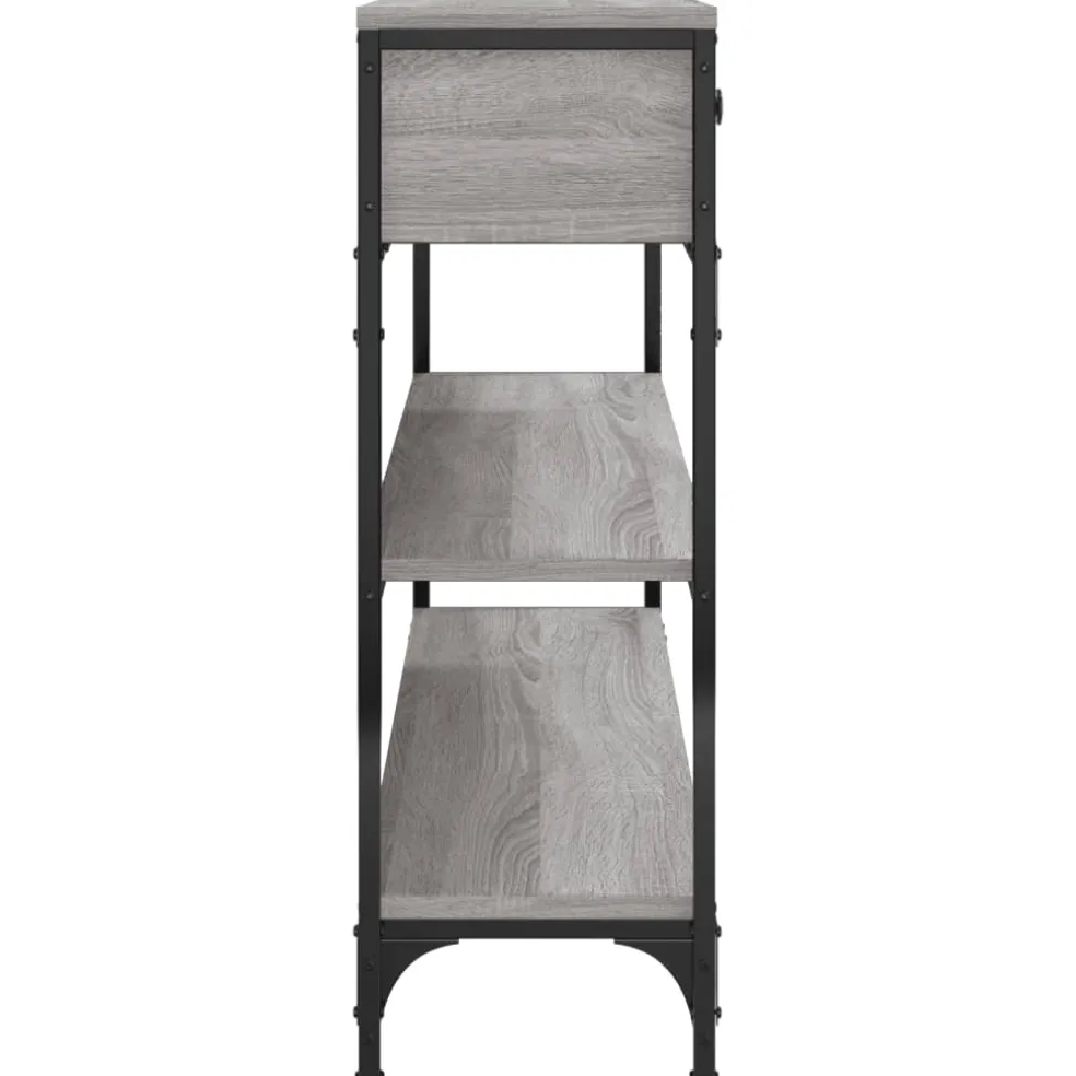 vidaXL Wandtafel 100x25x75 cm bewerkt hout grijs sonoma eikenkleurig