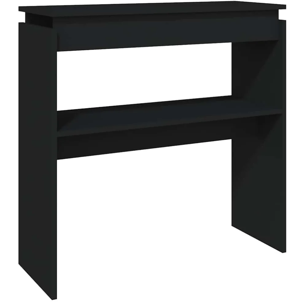 vidaXL Wandtafel 80x30x80 cm bewerkt hout zwart
