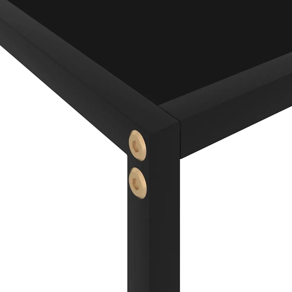 vidaXL Wandtafel 60x35x75 cm gehard glas zwart