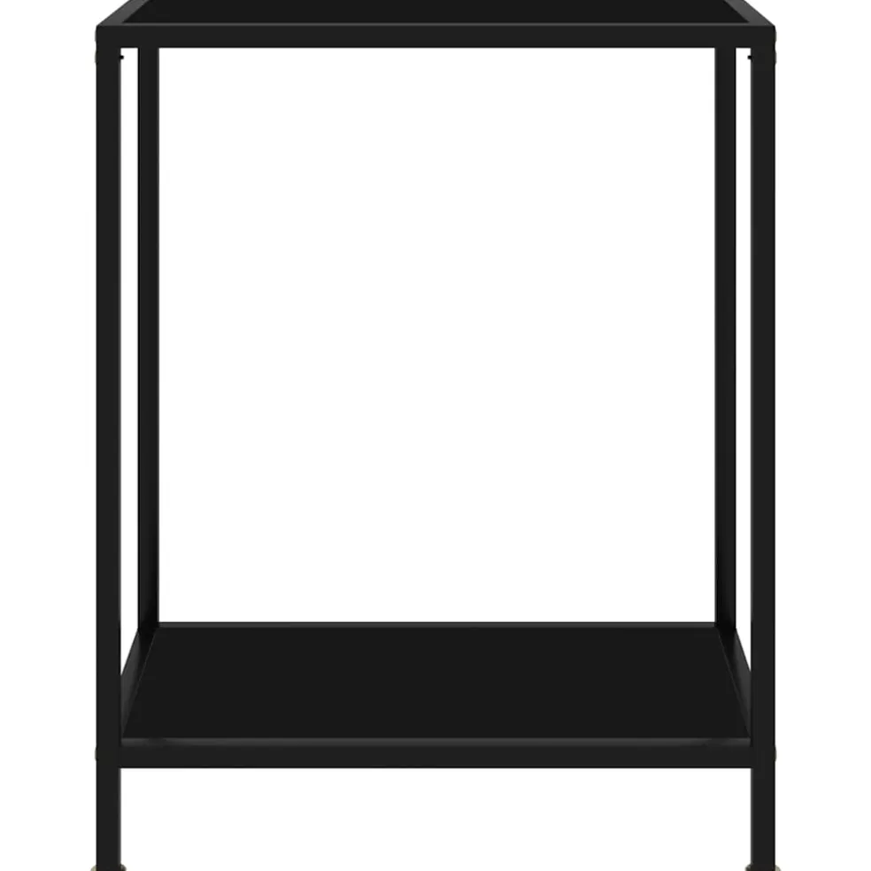vidaXL Wandtafel 60x35x75 cm gehard glas zwart