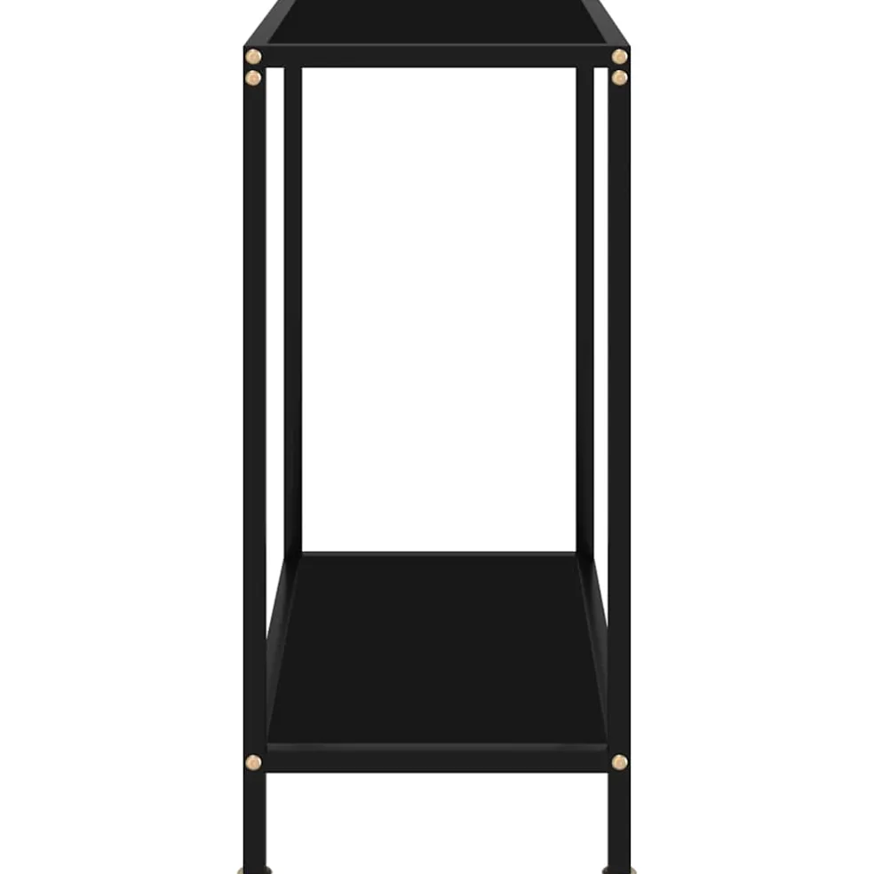 vidaXL Wandtafel 60x35x75 cm gehard glas zwart