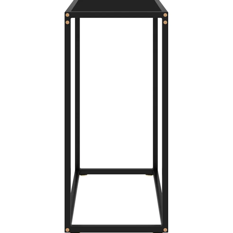 vidaXL Wandtafel 60x35x75 cm gehard glas zwart