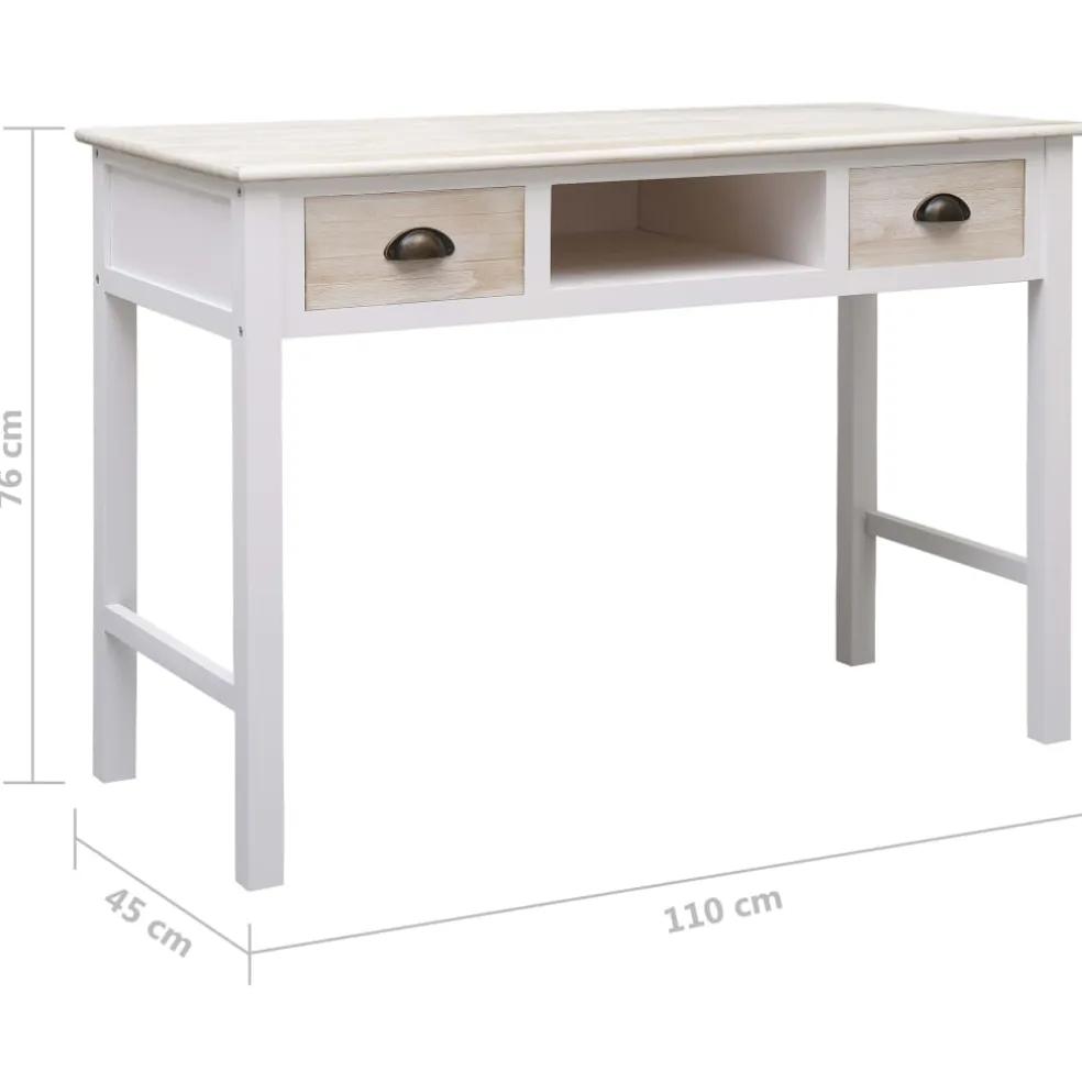 vidaXL Wandtafel 110x45x76 cm hout