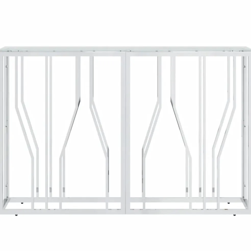 vidaXL Wandtafel 110x30x70 cm roestvrij staal en glas