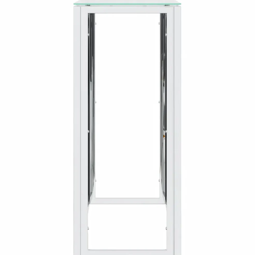 vidaXL Wandtafel 110x30x70 cm roestvrij staal en glas