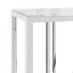 vidaXL Wandtafel 110x30x70 cm roestvrij staal en glas