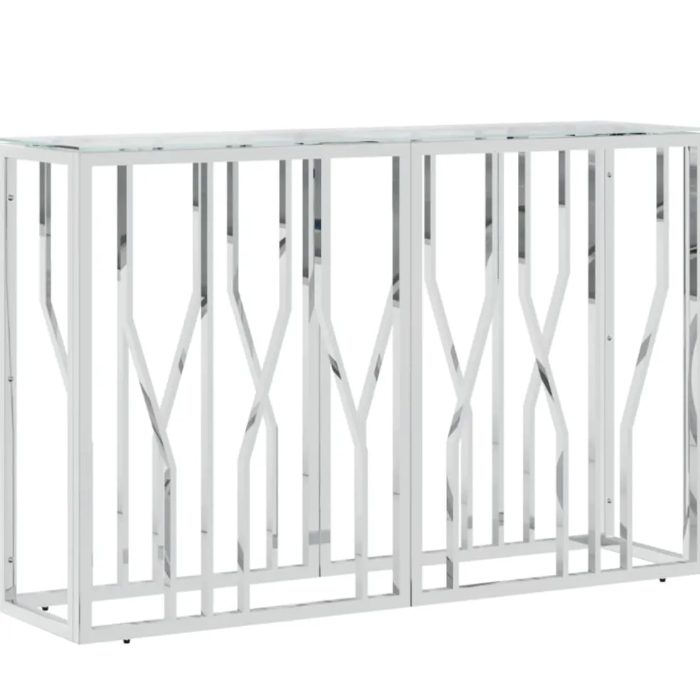 vidaXL Wandtafel 110x30x70 cm roestvrij staal en glas