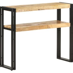 vidaXL Wandtafel 90x30x75 cm ruw mangohout